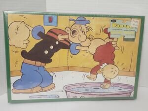 Vintage Jaymar Popeye Interlocking Picture Puzzle Bath Time Over 100 Pc